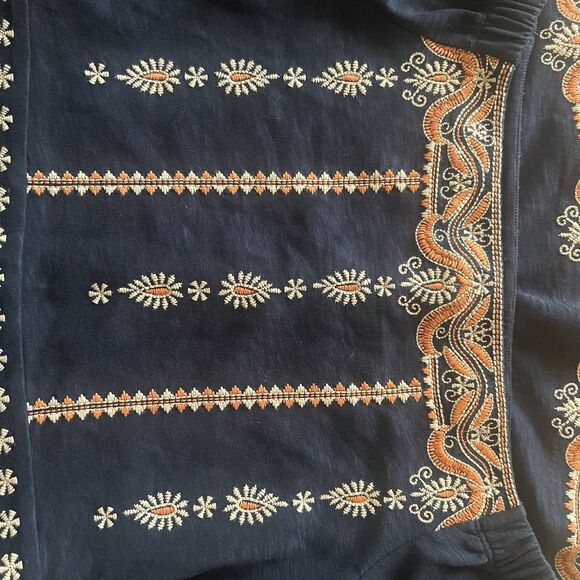 New Tory Burch Nell Embroidered Navy Dress, Size S - Picture 2 of 9